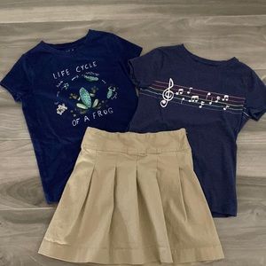 Cat & Jack tshirts and 1 skort from Children’s Place